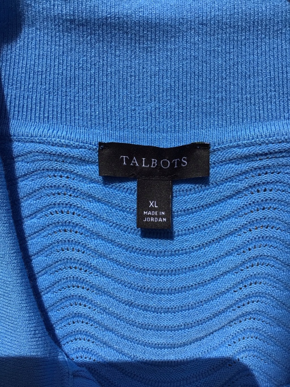 Talbots blue collared scalloped dress - Picture 4 of 5